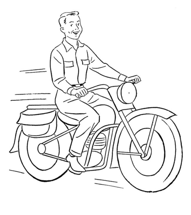 Collection of beautiful motorcycle coloring pictures