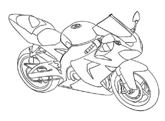 Collection of beautiful motorcycle coloring pictures