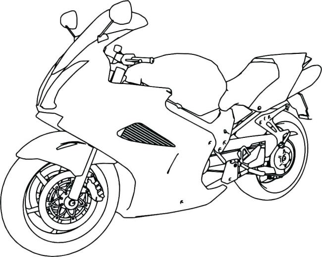 Collection of beautiful motorcycle coloring pictures