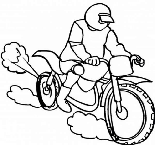 Collection of beautiful motorcycle coloring pictures