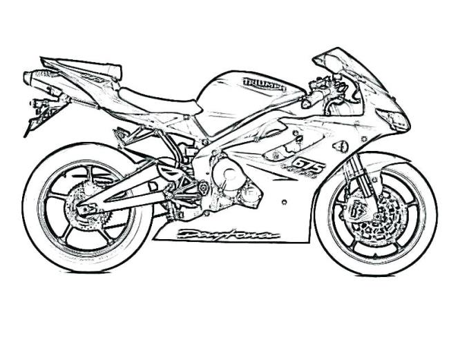 Collection of beautiful motorcycle coloring pictures