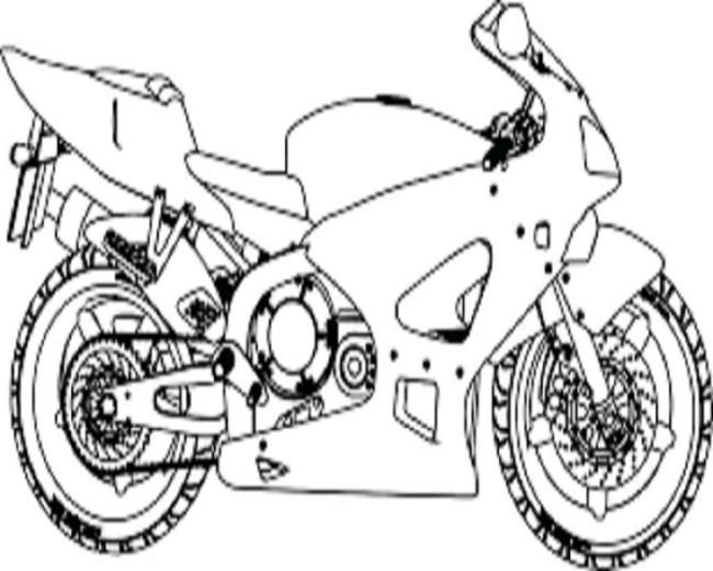 Collection of beautiful motorcycle coloring pictures