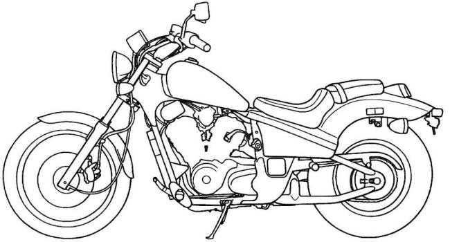 Collection of beautiful motorcycle coloring pictures