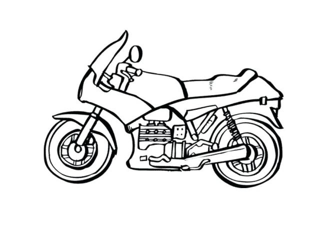 Collection of beautiful motorcycle coloring pictures