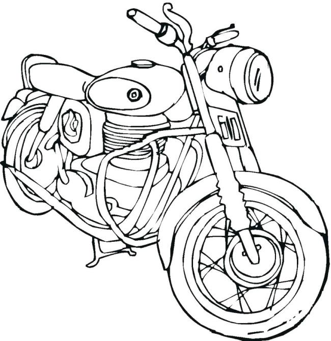 Collection of beautiful motorcycle coloring pictures