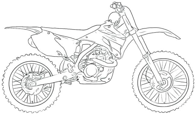Collection of beautiful motorcycle coloring pictures