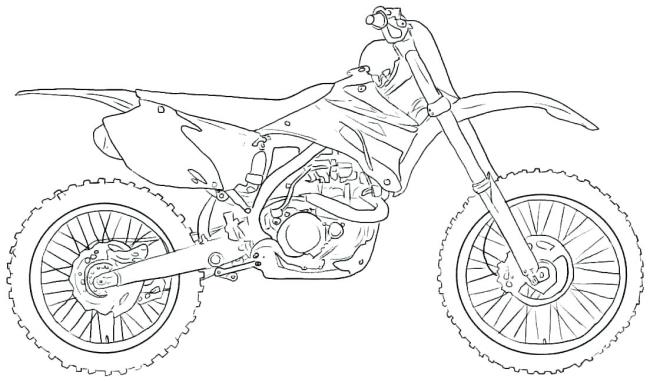 Koleksi gambar mewarnai sepeda motor yang indah