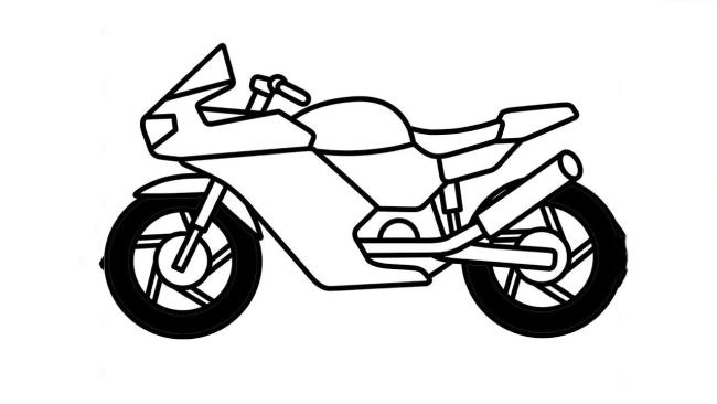 Collection of beautiful motorcycle coloring pictures