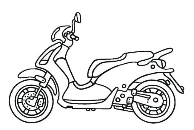 Collection of beautiful motorcycle coloring pictures