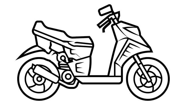 Collection of beautiful motorcycle coloring pictures