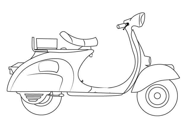 Collection of beautiful motorcycle coloring pictures