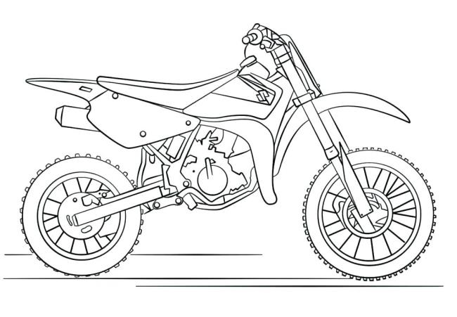 Collection of beautiful motorcycle coloring pictures