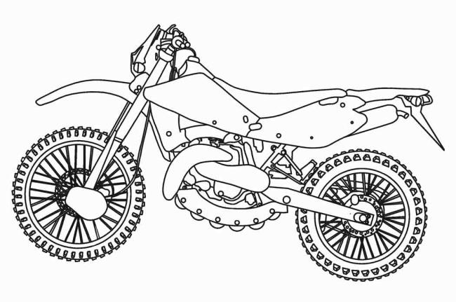 Collection of beautiful motorcycle coloring pictures