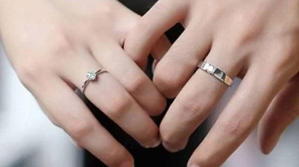 Kolekcja cute para pierścieni zdjęć dla par