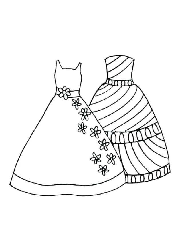 Collection of the most beautiful princess dress coloring pictures for kids