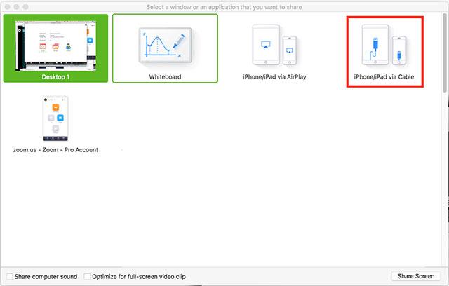 Wählen Sie iPhone / iPad über Kabel