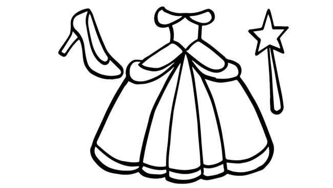 Sammlung der schönsten Prinzessin Kleid Malvorlagen für Kinder