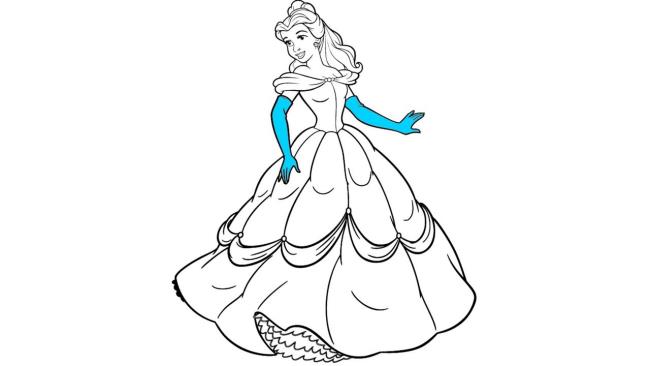 Collection of the most beautiful princess dress coloring pictures for kids