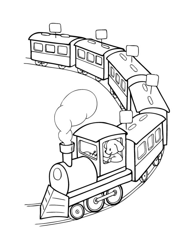 Collection of beautiful train coloring pictures