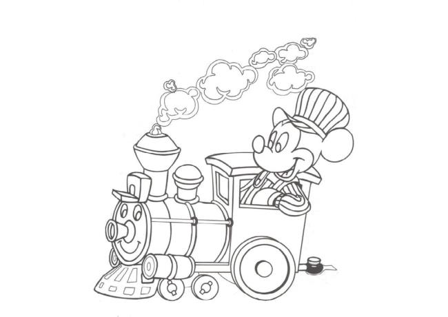 Collection of beautiful train coloring pictures