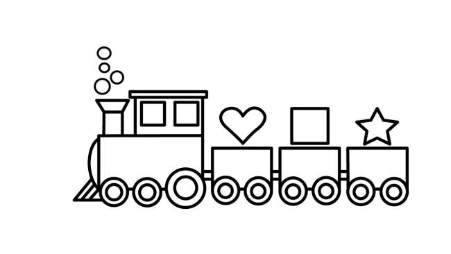 Collection of beautiful train coloring pictures