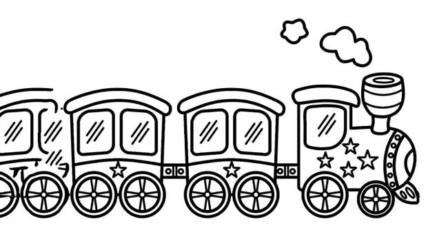 Collection of beautiful train coloring pictures