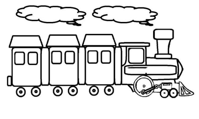 Collection of beautiful train coloring pictures