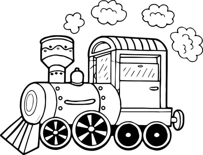 Collection of beautiful train coloring pictures