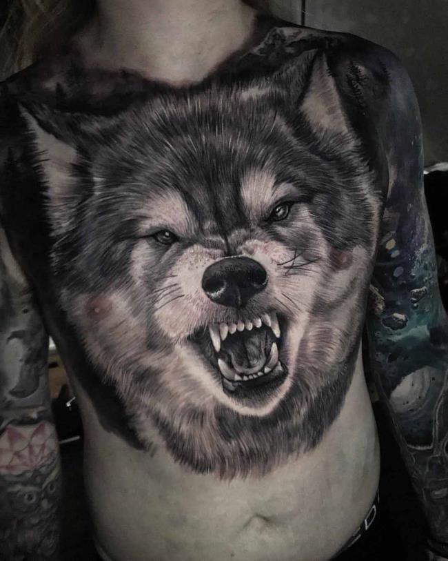 Koleksi pola tato serigala yang menarik dan misterius
