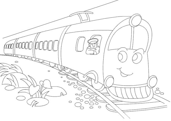 Collection of beautiful train coloring pictures