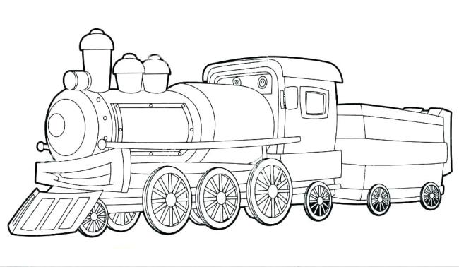 Collection of beautiful train coloring pictures