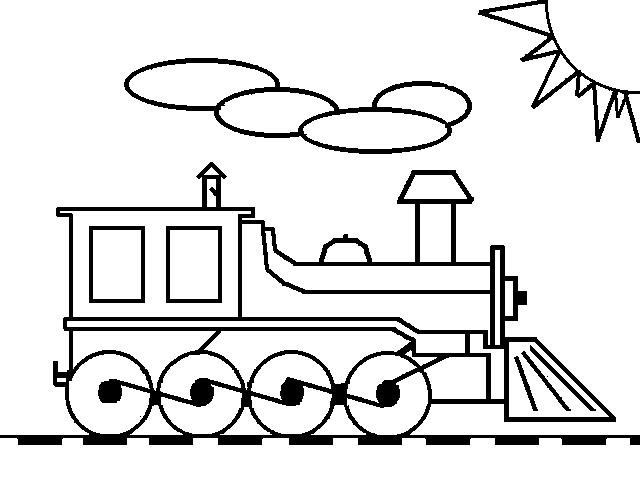 Collection of beautiful train coloring pictures