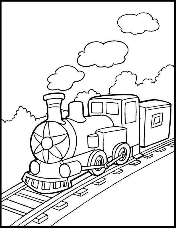 Collection of beautiful train coloring pictures