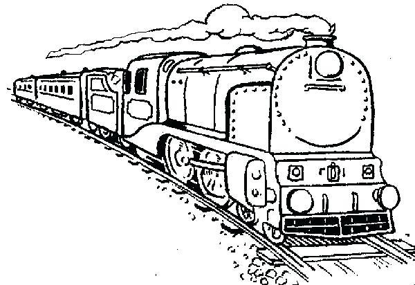 Collection of beautiful train coloring pictures