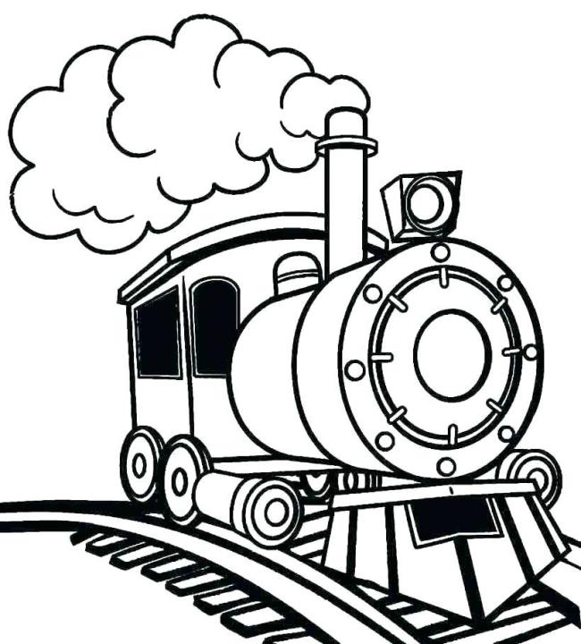 Collection of beautiful train coloring pictures