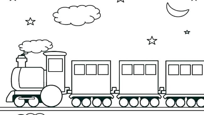 Collection of beautiful train coloring pictures