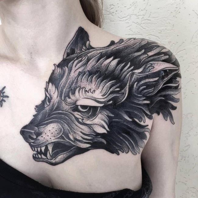Koleksi pola tato serigala yang menarik dan misterius