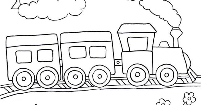 Collection of beautiful train coloring pictures