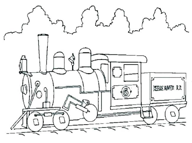 Collection of beautiful train coloring pictures