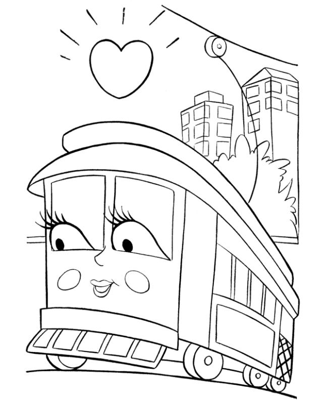 Collection of beautiful train coloring pictures