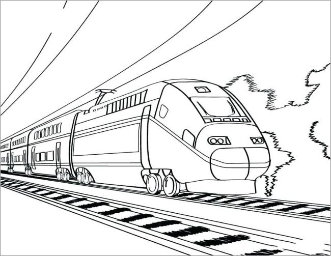 Collection of beautiful train coloring pictures