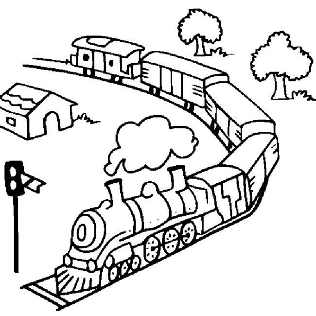 Collection of beautiful train coloring pictures