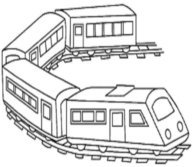 Verzameling van mooie trein kleurplaten