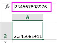 Общий формат чисел в Excel Online