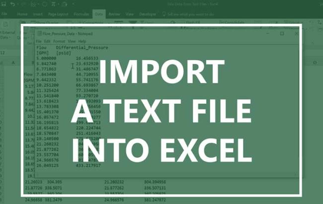 Digite o arquivo de texto no Excel