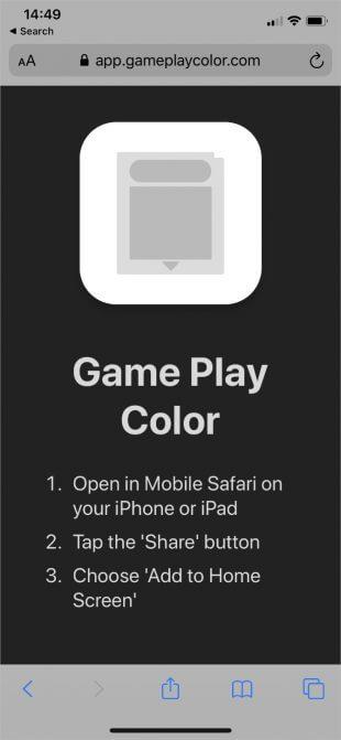 Game Play Color screen