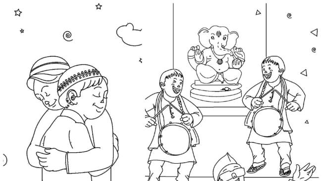 Summary of meaningful mid-autumn festival coloring pictures for children