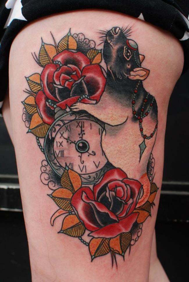 Sugestie de peste 50 de modele de tatuaje de trandafiri și ceasuri extrem de sexy