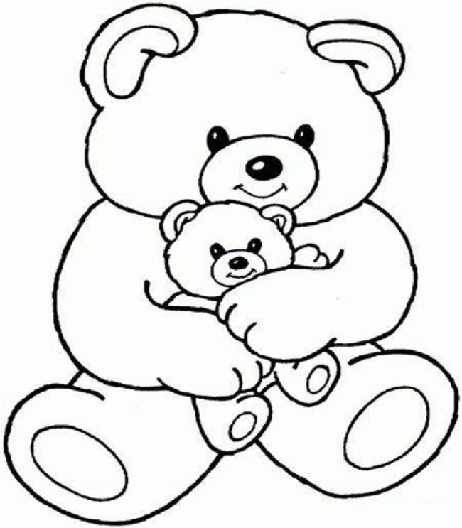 Coleção das melhores imagens para colorir para o bebê urso
