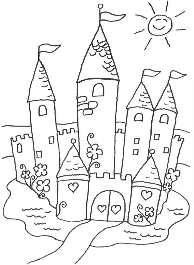 مجموعة من أجمل صور تلوين القلعة للأطفال